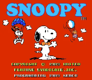 Snoopy's Silly Sports Spectacular! (USA) screen shot title